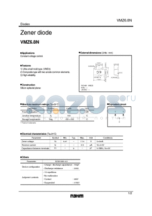 VMZ6.8N datasheet - Zener diode