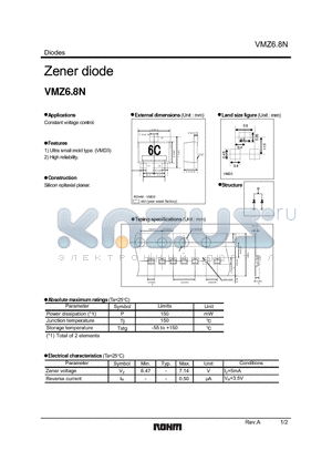 VMZ6.8N_08 datasheet - Zener diode