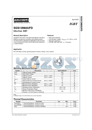 SGS13N60UFD datasheet - Ultra-Fast IGBT