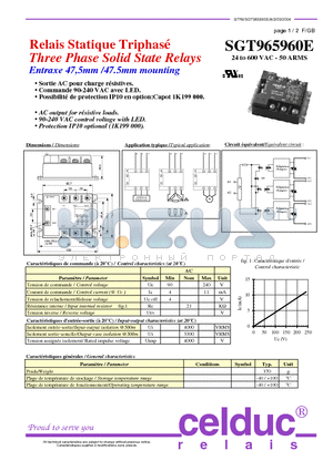 SGT965960E datasheet - Three Phase Solid State Relays