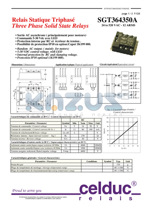SGT364350A datasheet - Three Phase Solid State Relays