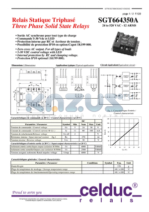 SGT664350A datasheet - Three Phase Solid State Relays
