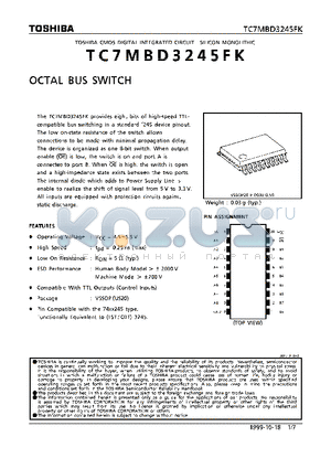 TC7MBD3245FK datasheet - OCTAL BUS SWITCH
