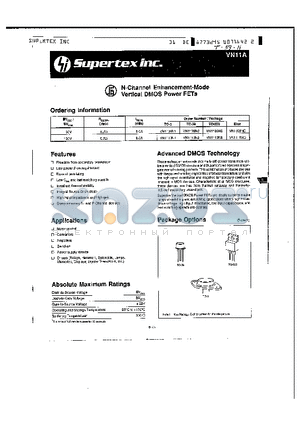 VN1106ND datasheet - N-Channel Enhancement-Mode Vertical DMOS Power FETs