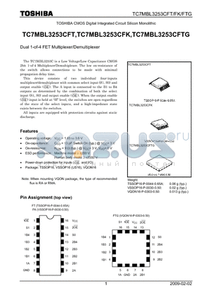 TC7MBL3253CFTG datasheet - CMOS Digital Integrated Circuit Silicon Monolithic