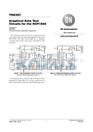 TND307 datasheet - Graphical Data Test Circuits for the NCP1650