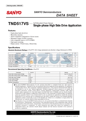 TND517VS datasheet - Single-phase High Side Drive Application