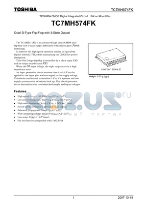 TC7MH574FK datasheet - Octal D-Type Flip-Flop with 3-State Output