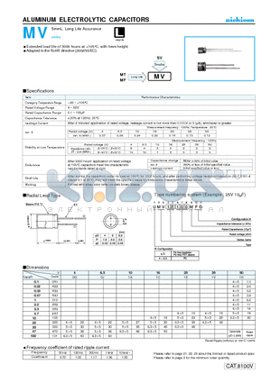 UMV1A330MFD datasheet - ALUMINUM ELECTROLYTIC CAPACITORS