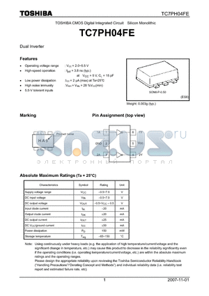 TC7PH04FE datasheet - Dual Inverter