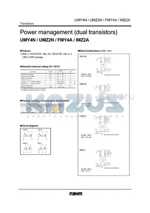 UMZ2N datasheet - Power management (dual transistors)