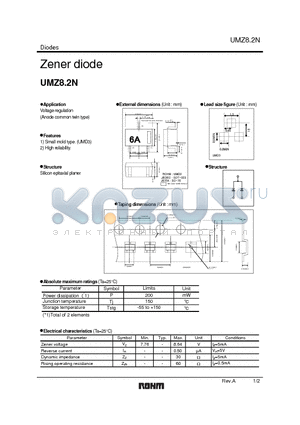 UMZ8.2N_1 datasheet - Zener diode