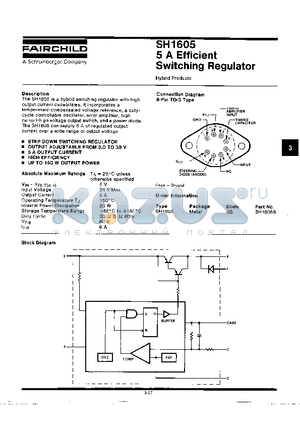 SH1605 datasheet - 5A Efficient Switching Regulator