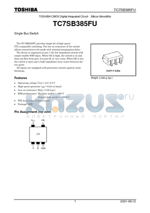 TC7SB385FU datasheet - Single Bus Switch