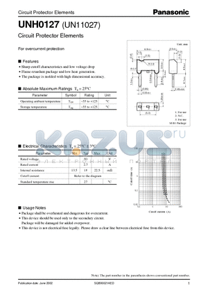 UN11027 datasheet - Circuit Protector Elements