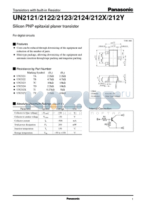 UN2124 datasheet - Silicon PNP epitaxial planer transistor