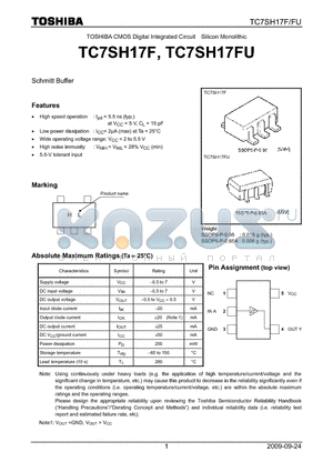 TC7SH17F datasheet - Schmitt Buffer