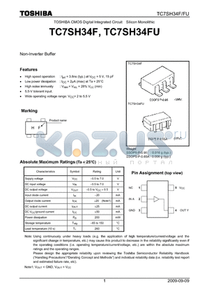 TC7SH34F_09 datasheet - Non-Inverter Buffer