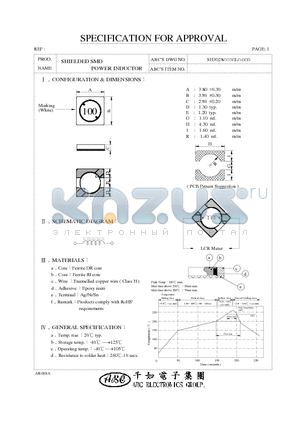 SH3028100YL datasheet - SHIELDED SMD POWER INDUCTOR