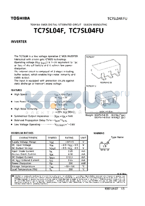 TC7SL04FU datasheet - INVERTER