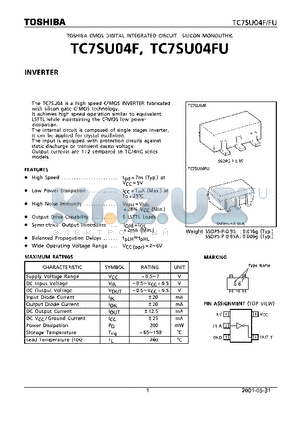 TC7SU04F datasheet - INVERTER