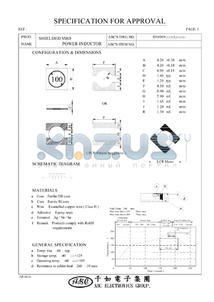 SH40092R5YL datasheet - SHIELDED SMD SHIELDED SMD