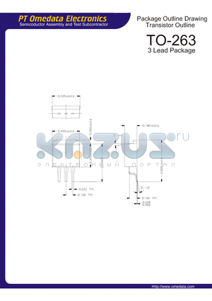 TO263 datasheet - Package Outline Drawing Transistor Outline