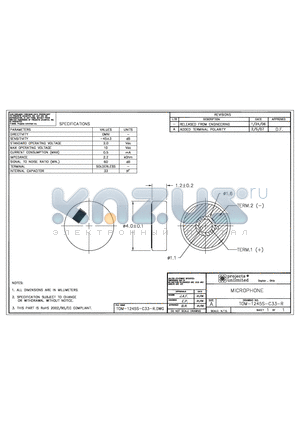 TOM-1245S-C33-R datasheet - MICROPHONE