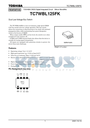 TC7WBL125FK datasheet - TOSHIBA CMOS Digital Integrated Circuit Silicon Monolithic