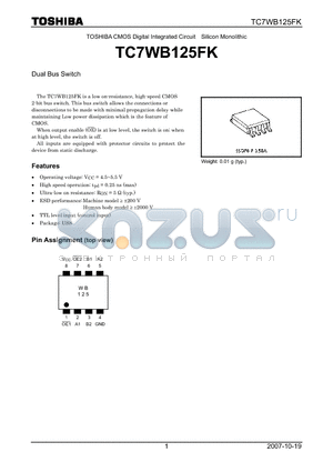 TC7WB125FK datasheet - Dual Bus Switch