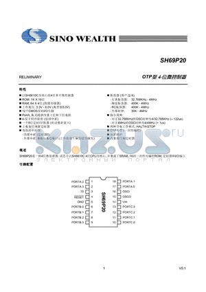 SH69P20M datasheet - SH69P20