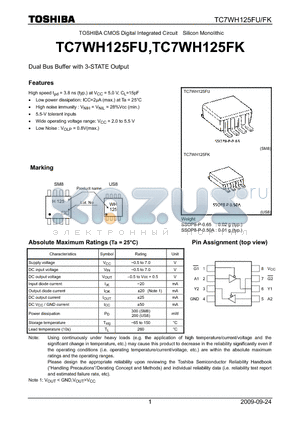 TC7WH125FU_09 datasheet - TOSHIBA CMOS Digital Integrated Circuit Silicon Monolithic