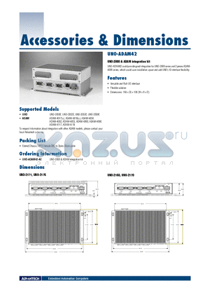 UNO-ADAM42-AE datasheet - UNO-2000 & ADAM integration kit