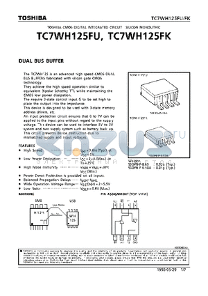 TC7WH125FU datasheet - DUAL BUS BUFFER