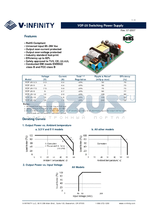 VOF-25-12 datasheet - Switching Power Supply