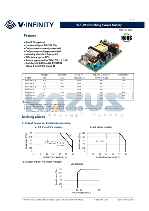 VOF-25 datasheet - Switching Power Supply