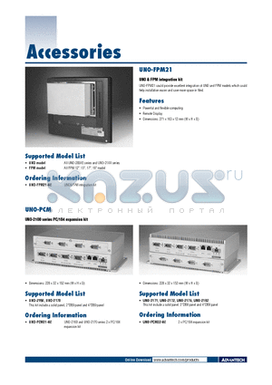 UNO-PCM22 datasheet - UNO & FPM integration kit