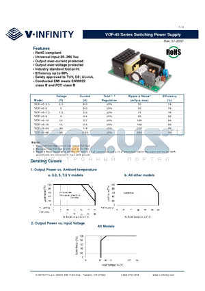 VOF-45-24 datasheet - Switching Power Supply