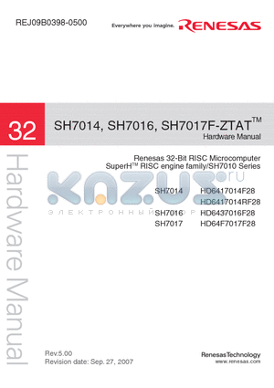 SH7017 datasheet - 32-Bit RISC Microcomputer