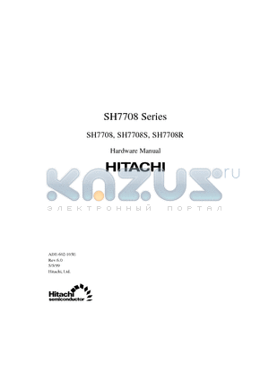 SH7708R datasheet - 32-bit RISC (reduced instruction set computer) microcomputers