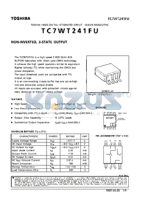 TC7WT241FU datasheet - NON-INVERTED, 3-STATE OUTPUT