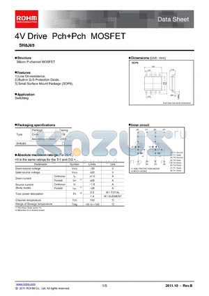 SH8J65_11 datasheet - 4V Drive PchPch MOSFET