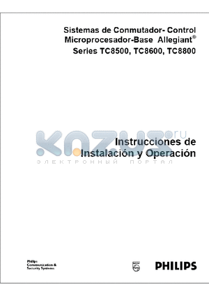 TC8655 datasheet - Sistemas de Conmutador-Control Microprocesador-Base Allegiant
