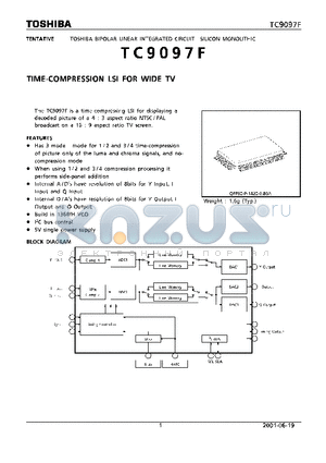 TC9097F datasheet - TIME-COMPRESSION LSI FOR WIDE TV