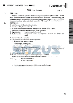 TC8801F-1 datasheet - TOSHIBA (UC/UP)