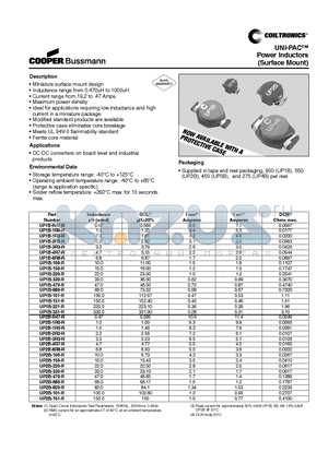 UP1B-151-R datasheet - Miniature surface mount design