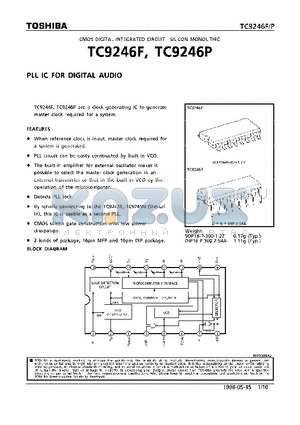 TC9246P datasheet - PLL IC FOR DIGITAL AUDIO