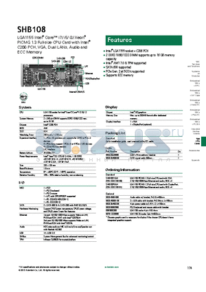 SHB108 datasheet - PCIe Gen. 2 at 5GT/s supported