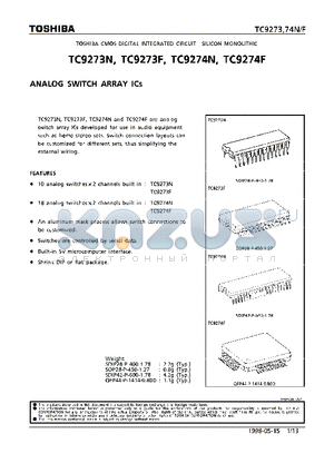 TC9274N datasheet - ANALOG SWITCH ARRAY ICs