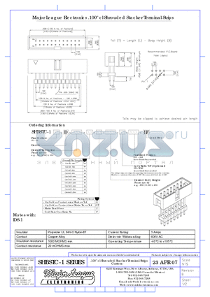 SHBSTC-1 datasheet - .100